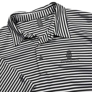 Ritz Carlton‎ Polo Shirt Mens XL Black White Ashworth Golf Club Orlando Striped